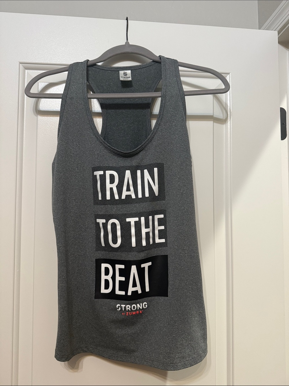 Zumba Fitness Gray 'Train to the Beat' Racerback Tank